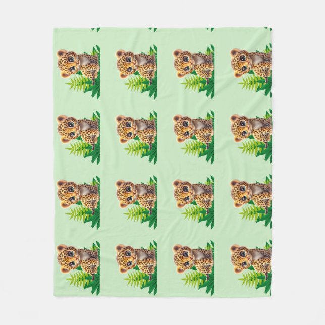 Cosy Leopard Fleece Blanket (Front)