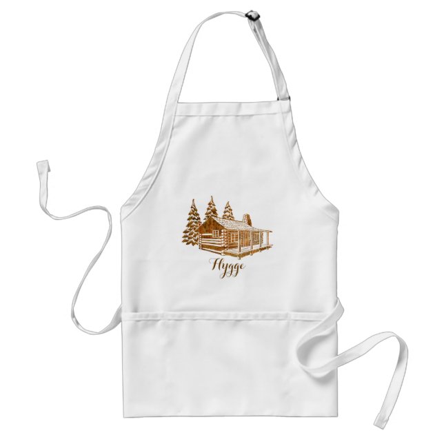 Cosy Log Cabin - Hygge or your own text Standard Apron (Front)