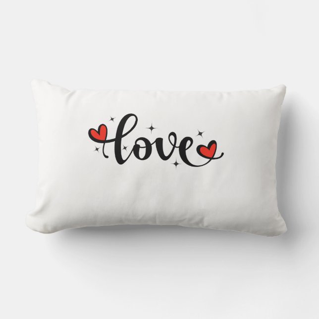 Cosy LOVE Throw Pillow – Perfect for Valentine's D (Front)