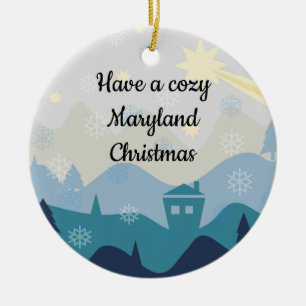 Cosy Maryland Christmas Wishes Ornament