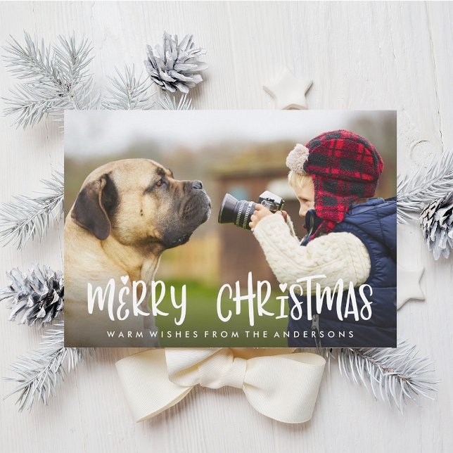 Cosy Merry Christmas Holiday Photo Card (Creator Uploaded)