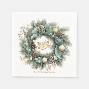 Cosy Merry Christmas Winter Napkin