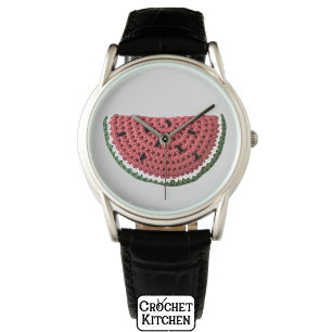 Cosy Minimal Grandma Vibe Crochet Watermelon Fruit Watch