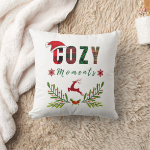 Cosy Moments Christmas Festive Reindeer Design Cushion