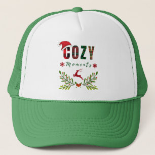 Cosy Moments Christmas Festive Reindeer Design Trucker Hat