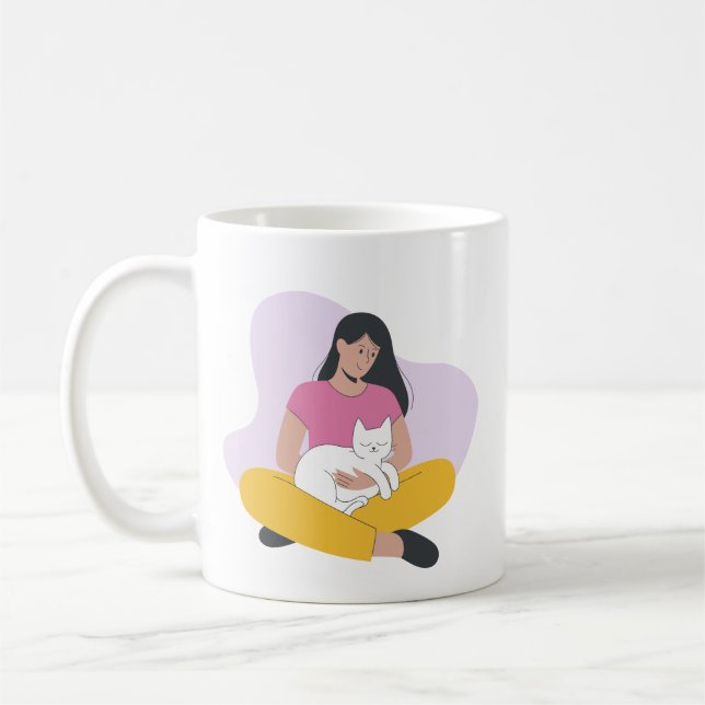 Cosy Moments with Cat – Cute Pet Lover Mug (Left)