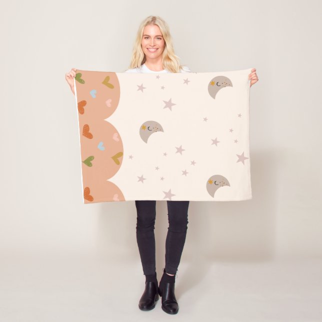Cosy Moonlit Dreams Fleece Blanket (In Situ)