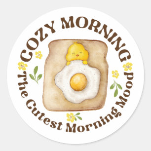Cosy Morning Classic Round Sticker