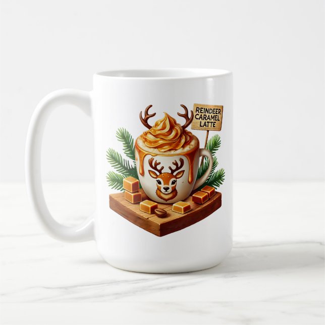 Cosy Morning Coffee Art Sublimation Coffee Mug (Left)