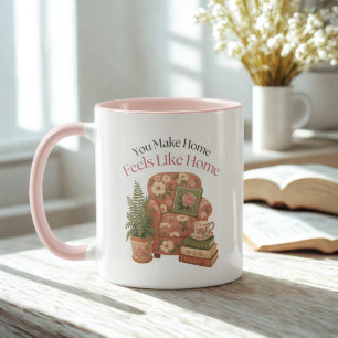 Cosy Mum Home Floral Armchair Quote Mug