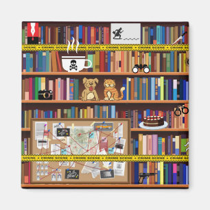 Cosy Mysteries Bookshelf Magnet