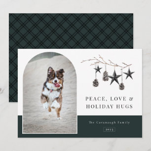 Cosy Nature Arch Frame Photo Holiday Card