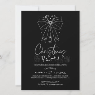 Cosy Nature Elegant Ornament Christmas Party Invitation
