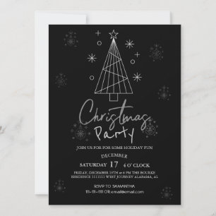 Cosy Nature Elegant Ornament Christmas Party Invitation
