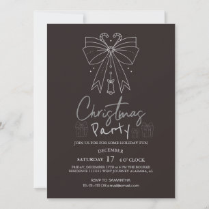 Cosy Nature Elegant Ornament Christmas Party Invitation