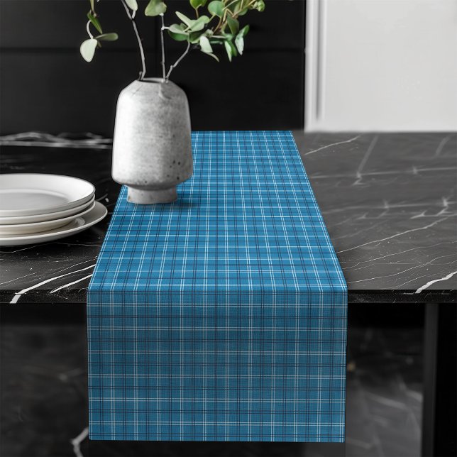 Cosy Navy and Blue Check Table Accent Piece Long Table Runner (Cozy Navy and Blue Check Table Accent Piece Long Table Runner)
