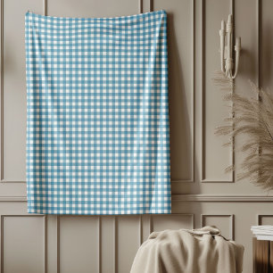 Cosy Navy and Blue Plaid Blanket for Warmth