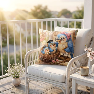 Cosy Nest Graduation Throw Pillow