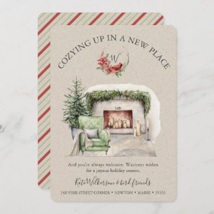 Cosy New Home Fireplace Holiday Announcement