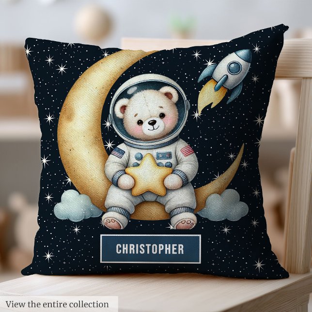 Cosy Nursery Pillow Teddy Bear Astronaut for Baby  (Cozy Nursery Pillow Teddy Bear Astronaut for Baby Boy)