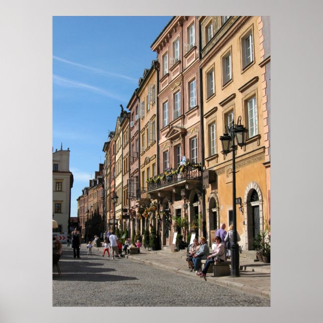 Cosy Old Town in Warsaw Poster (Front)