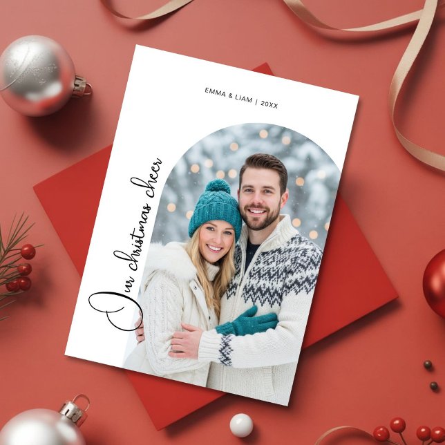 Cosy Our Christmas Cheer Couple love Holiday Card (Creator Uploaded)