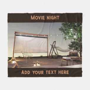 Cosy Outdoor Movie Night Fleece Blanket