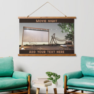 Cosy Outdoor Movie Night Hanging Tapestry