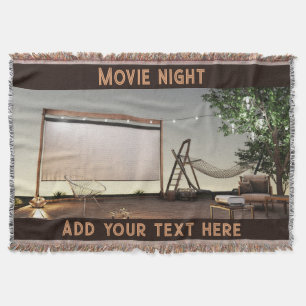 Cosy Outdoor Movie Night Throw Blanket