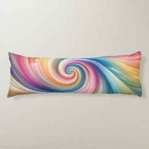 Cosy Pastel Rainbow Spiral Body Cushion