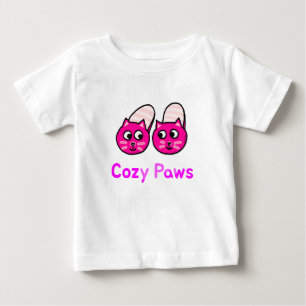 Cosy Paws Cute Purple Cats Baby T-Shirt