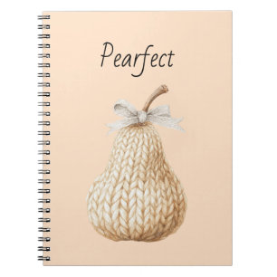 Cosy Peach Blush Pearfect Pear Fruit Notebook