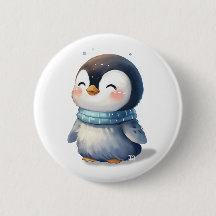 Cosy Penguin – Cute Digital Art