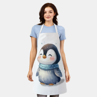 Cosy Penguin – Cute Digital Art Apron