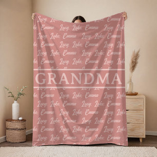 Cosy Personalised Blanket Gift for Mama or Grandma
