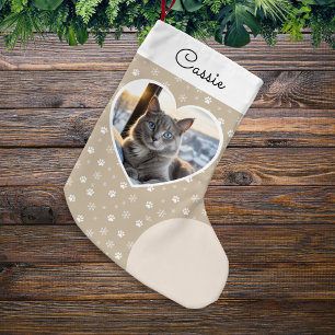 Cosy Pet Photo Cream Christmas Small Christmas Stocking