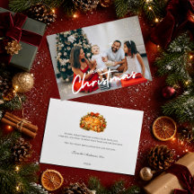 Cosy Photo Christmas Orange Cat Gift Box Retro