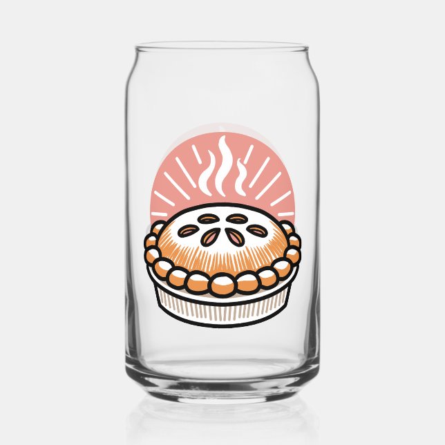 Cosy Pie Illustration: Warm Pies Warmer Moments Can Glass (Front)