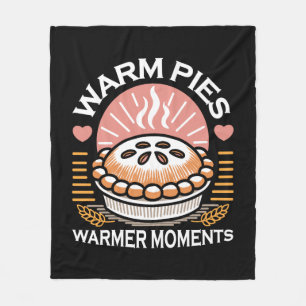 Cosy Pie Illustration: Warm Pies Warmer Moments Fleece Blanket