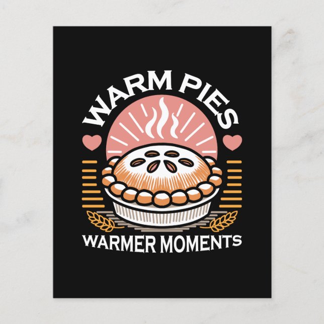 Cosy Pie Illustration: Warm Pies Warmer Moments Flyer (Front)