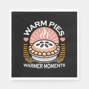 Cosy Pie Illustration: Warm Pies Warmer Moments Napkin