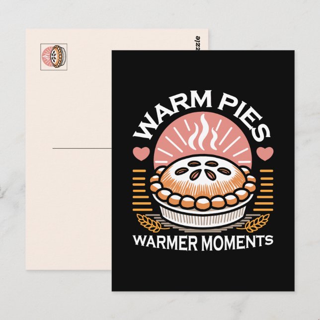 Cosy Pie Illustration: Warm Pies Warmer Moments Postcard (Front/Back)
