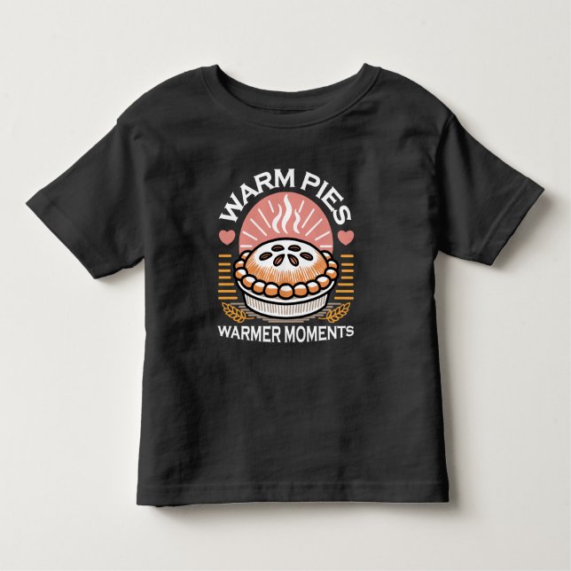Cosy Pie Illustration: Warm Pies Warmer Moments Toddler T-Shirt (Front)