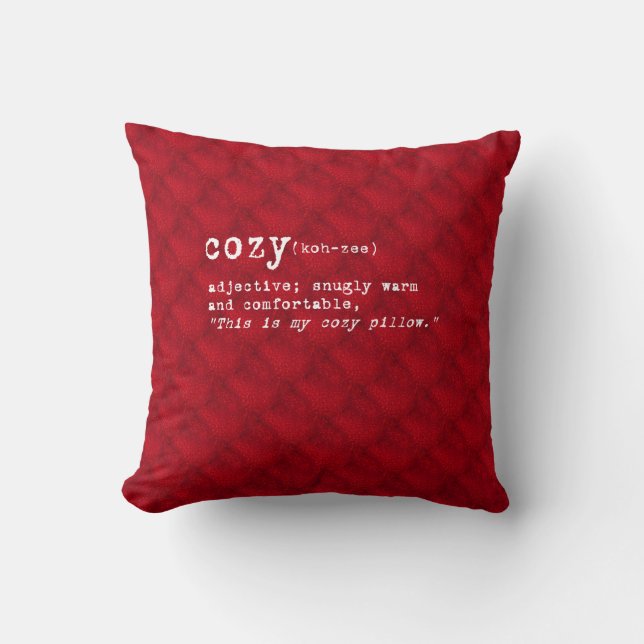 Cosy Pillow - Red (Front)