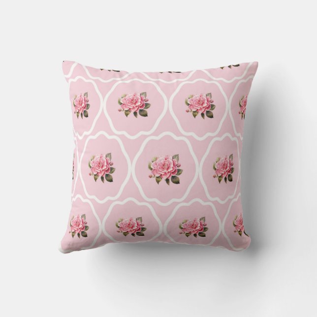 Cosy Pillow with rose and light pink colour (Back)