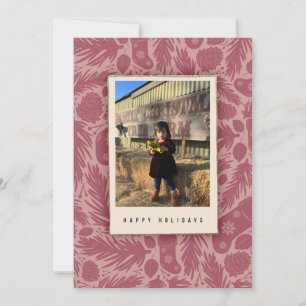 Cosy Pink Vintage Floral Pattern Holiday