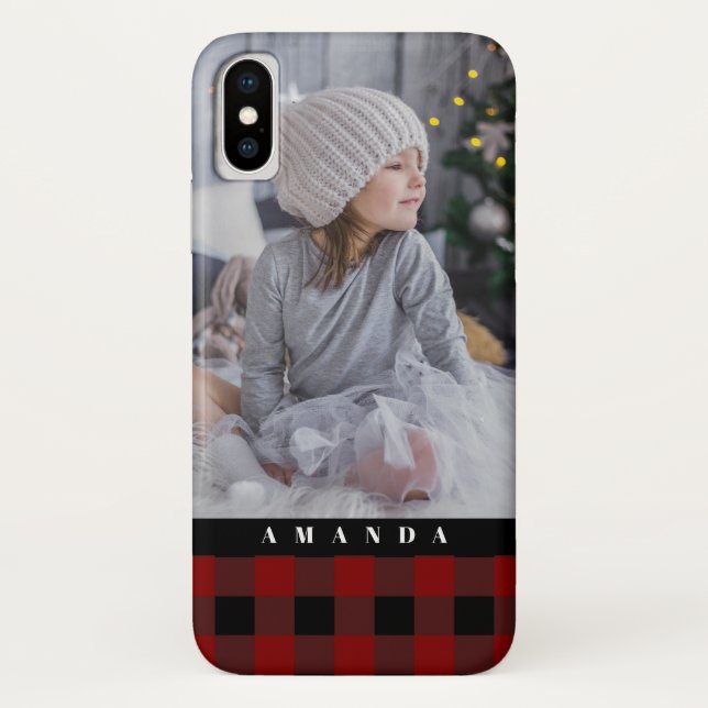 Cosy plaid and photo Case-Mate iPhone case (Back)
