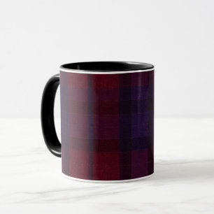Cosy Plaid Burgundy Maroon Purple Mug