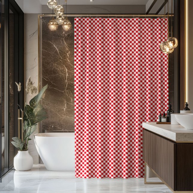 Cosy Plaid Curtain Red Black Gift for New Place (Cozy Plaid Curtain Red Black Gift for New Place)