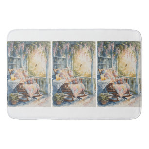 Cosy Porch with Quilt and Lemonade Charm Bath Mat